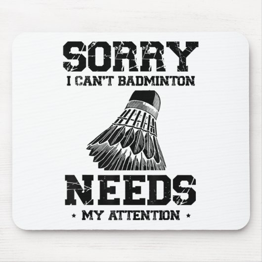 Grappige Badmintonspeler Love Shuttle Design Muismat (Voorkant)