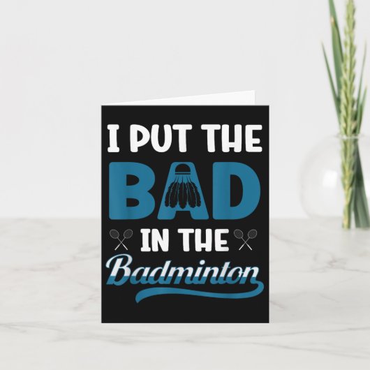 Grappige badmintonspeler Shuttle Badminton Lover Kaart (Voorkant)