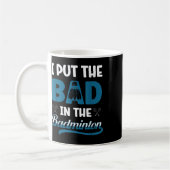 Grappige Badmintonspeler Shuttle Badmintonliefhebb Koffiemok (Links)
