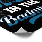 Grappige Badmintonspeler Shuttle Badmintonliefhebb Poster (Hoek)