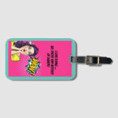 grappige bagagelabel retro (Voorkant (horizontaal))