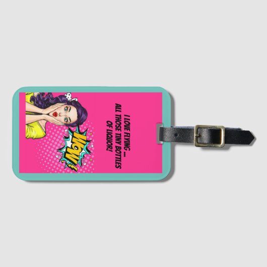 grappige bagagelabel retro (Voorkant (horizontaal))