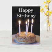 Grappige Bagel verjaardag Kaart (Gele Bloem)