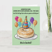 Grappige Bagel Verjaardag met Party Vibes (Voorkant)