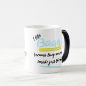 Grappige  Bagels, Ontwerp Leeg binnen humor Magische Mok (Voorkant rechts)