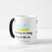 Grappige  Bagels, Ontwerp Leeg binnen humor Magische Mok (Voorkant links)