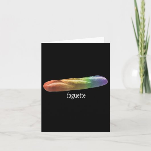 Grappige Baguette Rainbow Faguette LHBT Pride Maan Kaart (Voorkant)