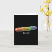 Grappige Baguette Rainbow Faguette LHBT Pride Maan Kaart (Gele Bloem)