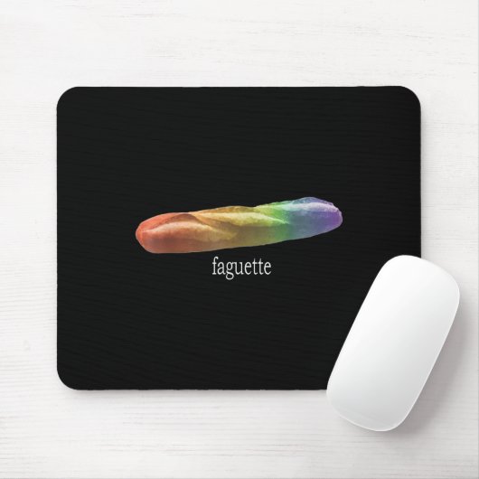 Grappige Baguette Rainbow Faguette LHBT Pride Maan Muismat (Met muis)