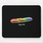 Grappige Baguette Rainbow Faguette LHBT Pride Maan Muismat (Voorkant)