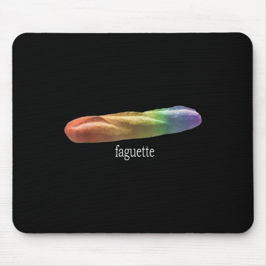 Grappige Baguette Rainbow Faguette LHBT Pride Maan Muismat (Voorkant)
