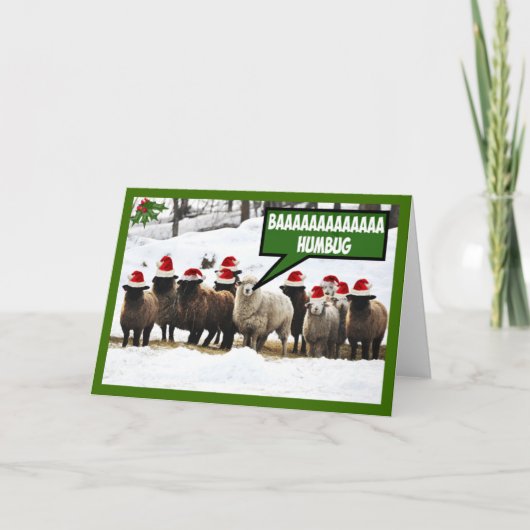 Grappige Bah Humbug Feestdagen Kaart (Voorkant)