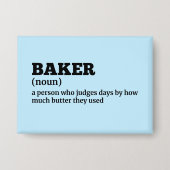 Grappige Bakery Worker Definitie Button (Voorkant)