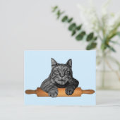 grappige bakkat briefkaart (Staand voorkant)