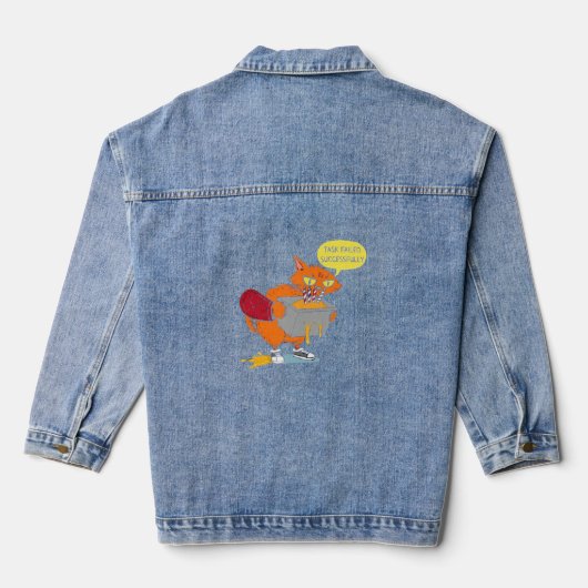 Grappige Bakkat: Taak Mislukt met Succes Sticker Denim Jacket (Achterkant)