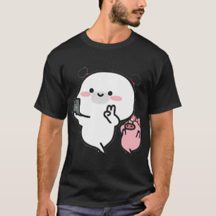 grappige bakker ving een gigantisch vis brood t-shirt