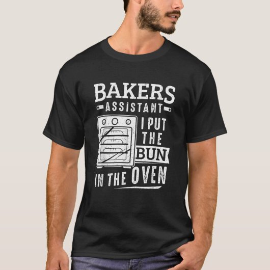 Grappige bakkersassistent Ik heb het broodje in de T-shirt (Voorkant)