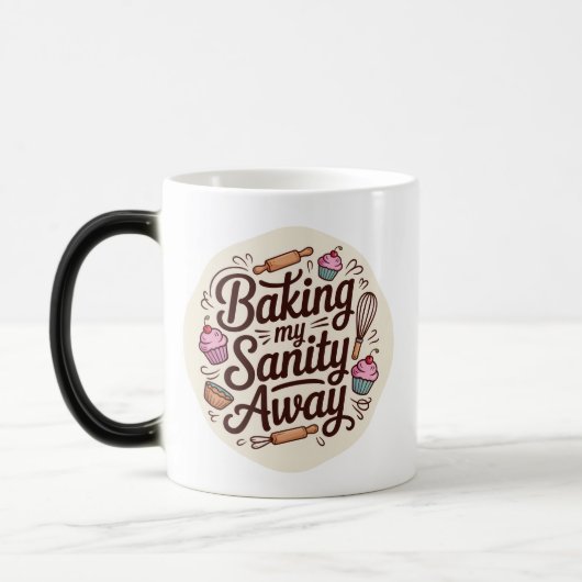 Grappige Bakquote Typografie Ontwerp Magische Mok (Links)
