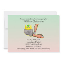 Grappige Bal En Keten Bachelorfeest Uitnodiging