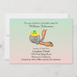 Grappige Bal En Keten Bachelorfeest Uitnodiging