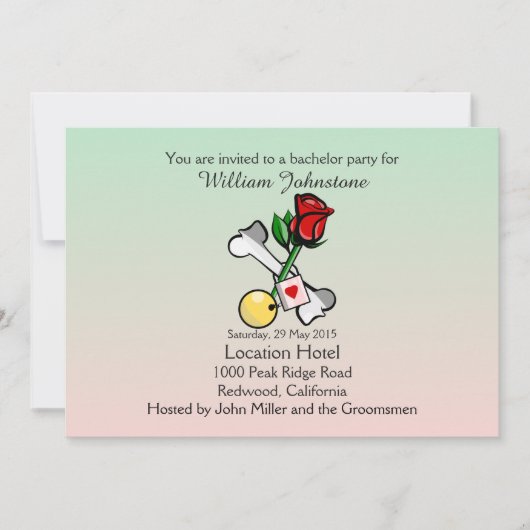 Grappige Bal En Ketting Verlovingsfeest Uitnodigin Kaart (Voorkant)