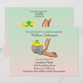 Grappige Bal en Ketting Verlovingsfeest Uitnodigin Kaart (Voorkant / Achterkant)