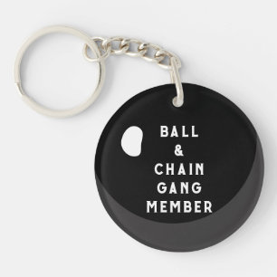 Grappige Bal & Ketting Sleutelhanger