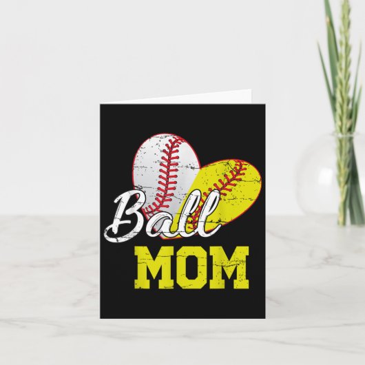 Grappige Bal Moeder Softbal Baseball Voor Vrouwen  Kaart (Voorkant)