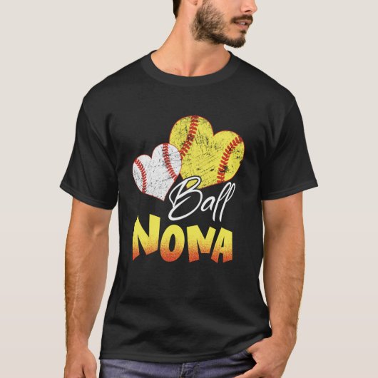 Grappige bal nona softbal honkbal geschenken pullo t-shirt (Voorkant)