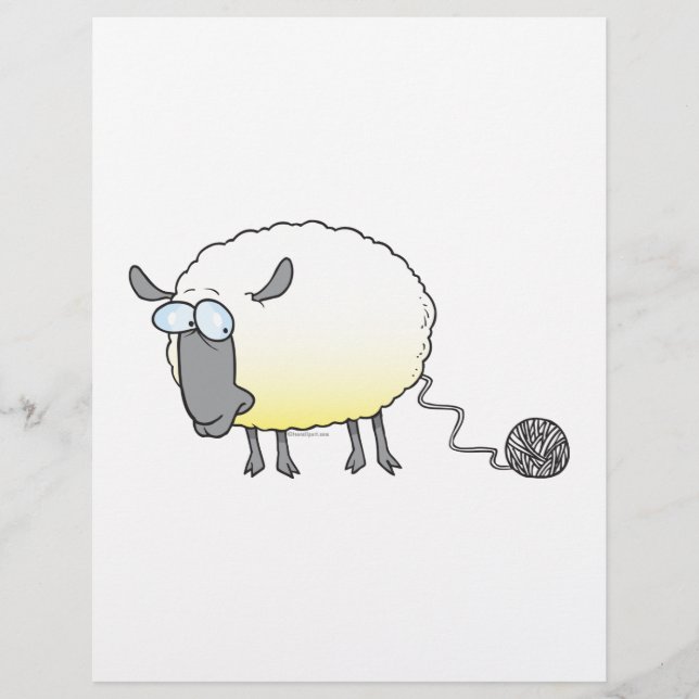 grappige bal van cartoon van gekloonde schapen (Voorkant)