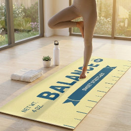 Grappige "Balans" Boter Stok Persoonlijke Gele  Yogamat