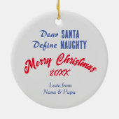 Grappige Balinese kat gewikkeld in Lichten Kerstmi Keramisch Ornament (Achterkant)