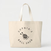 Grappige Ball Sack Gepersonaliseerde Breitas Grote Tote Bag (Voorkant)