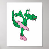 grappige ballerina alligator poster (Voorkant)