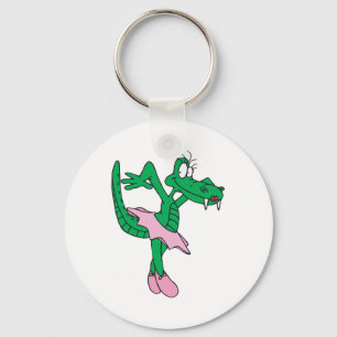 grappige ballerina alligator sleutelhanger