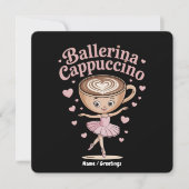 Grappige Ballerina Cappuccina Italiaanse Brainrot  Kaart (Voorkant)