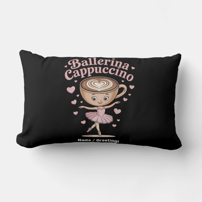 Grappige Ballerina Cappuccina Italiaanse Brainrot  Kussen (Voorkant)