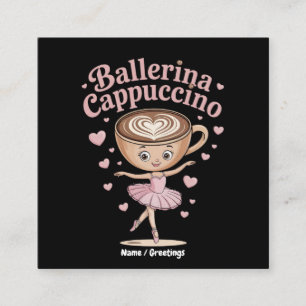 Grappige Ballerina Cappuccina Italiaanse Brainrot  Vierkante Visitekaartje