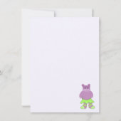 Grappige Ballerina Hippo Verjaardag Uitnodiging (Achterkant)