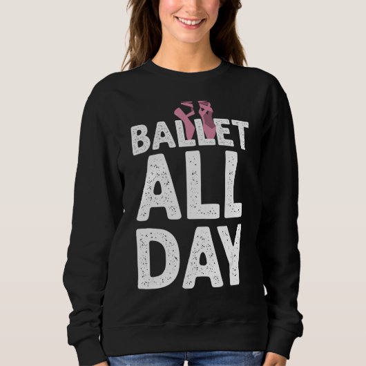 Grappige ballerina voor meisjes vrouwen ballet lie trui (Voorkant)