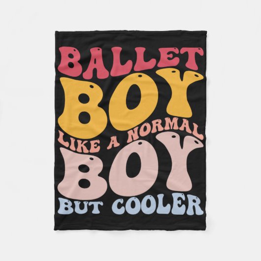 Grappige balletdanser Ballet Boy als een normale Fleece Deken (Voorkant)