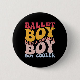 Grappige balletdanser Ballet Boy als een normale Ronde Button 5,7 Cm