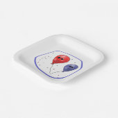 Grappige ballonnen borden papieren bordje (Gebogen)