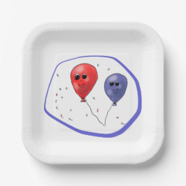Grappige ballonnen borden papieren bordje