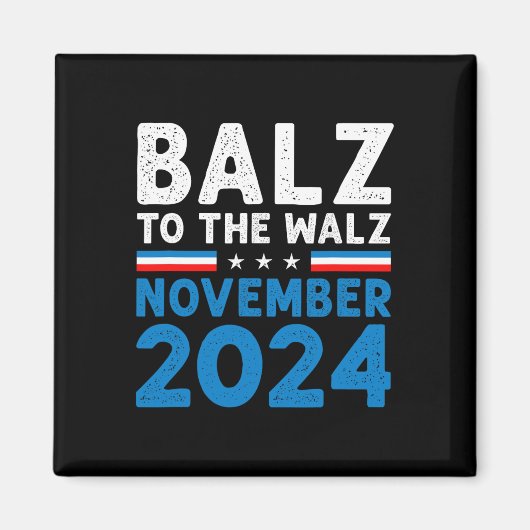 Grappige Balz naar de Walz Kamala Harris Tim Walz Magneet (Voorkant)