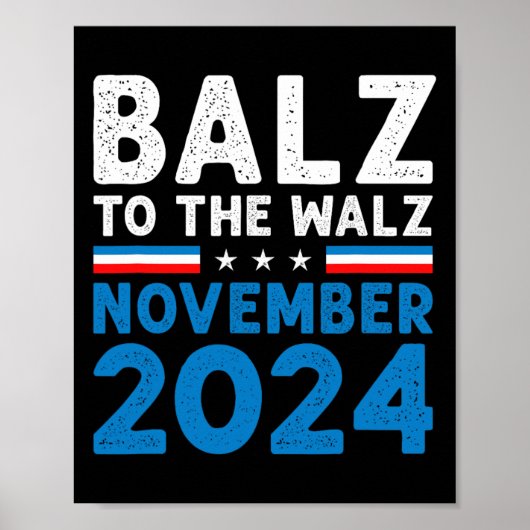 Grappige Balz naar de Walz Kamala Harris Tim Walz Poster (Voorkant)