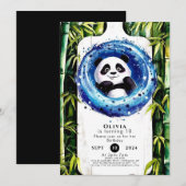 Grappige Bamboe Panda Verjaardag Kaart (Voorkant / Achterkant)