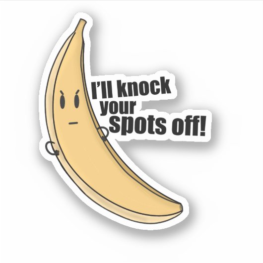 Grappige banaan Cartoon Sticker (Voorkant)