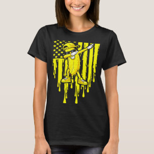 Grappige banaan dab vlag druipende kids jeugd jong t-shirt