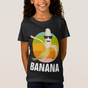 Grappige Banaan Dragen Zonnebril Retro Design Frui T-shirt